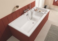 Villeroy & Boch Targa Plus akril kád 180x80 + vízszintező kádláb + Alcaplast automata kádlefol