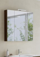 Tboss Mirror Box Recta 90x80 cm tükrös felső szekrény, 3 ajtós, 30 cm LED világítással
