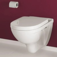 Villeroy&Boch O.Novo Combipack mélyöblítésű fali WC + lecsapódásmentes WC ülőke 36x56 cm 56