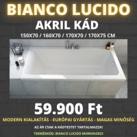 Bianco Lucido akril kád AKCIÓ