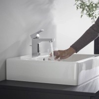 Hansgrohe Vernis Shape 100 mosdócsaptelep, automata leeresztővel, króm