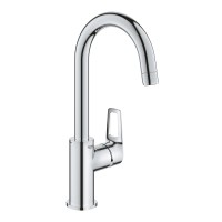 Grohe BauLoop íves mosdócsaptelep L méret, click-clack leeresztővel 23891001 új modell