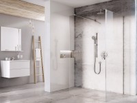 Ravak Walk-In Corner zuhanyfal szett 110x80 cm, fényes króm profillal