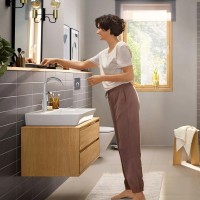 Hansgrohe Rebris E mosdócsaptelep 210 elforgatható kifolyóval, automata lefolyógarnitúrával, k