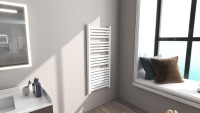 Arezzo Design Duo White 500x1200 mm törölközőszárító radiátor, fehér AR-DU12050W