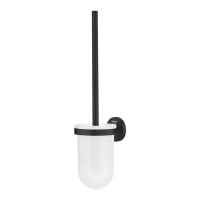 Grohe Essentials Black fali WC kefe + üvegtartó, matt fekete 1024682430