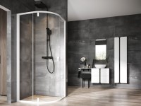 Ravak Nexty NSKK3 íves zuhanykabin, kifelé nyíló ajtóval