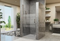 NIWELL Wanda 80x195 cm zuhanyajtó, nyílóajtóval, diszkrét mintával