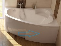 Ravak Asymmetric kád előlap 150 cm, jobbos vagy balos kivitel, panelkittel együtt