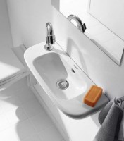 Duravit D-Code 50x22 cm fali kézmosó, jobbos vagy balos csaplyukkal