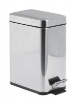 Aqualine Simple Line szögletes szemetes, fényes inox 5 l  GAQ005