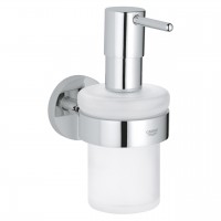 Grohe Essentials üveg folyékonyszappan adagoló + falitartó konzol szett, cikkszáma: 40394001+4036900