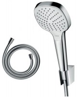 Hansgrohe Croma Select E Vario-Porter fehér-króm kézi zuhanyszett, fali tartóval, gégecsővel 2642540