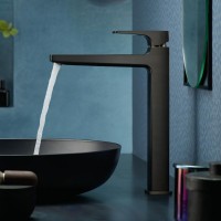 Hansgrohe Talis E 240 fekete, magas mosdó csaptelep leeresztővel 71716670