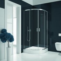 New Trendy Suvia 80x80 cm íves zuhanykabin, Active Shield vízlepergető üvegbevonattal + Suvia önhord