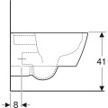 Geberit Icon Square Rimfree, perem nélküli fali WC, szögletes
