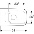 Geberit Icon Square Rimfree, perem nélküli fali WC, szögletes