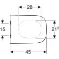 Geberit Smyle Square lecsapódásmentes WC ülőke 500.688.01.1