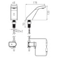 Ferro Scirocco Sensor infrás álló mosdócsaptelep, króm BBB101