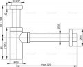 Alcaplast A400 Design mosdószifon, bronz, kerek