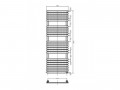Arezzo Design Flat Black 500x1500 mm törölközőszárító radiátor, matt fekete AR-FB15050