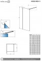 Radaway Modo New II Walk-in zuhanyfal 60x200 cm