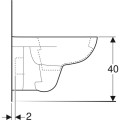 Geberit Selnova fali WC, öblítőperemmel