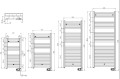 Zehnder Aura elektromos törölközőszárító radiátor, egyenes, fehér 900x500 mm