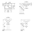 Villeroy & Boch O.Novo szögletes mosdó 60x46 cm 4A416001