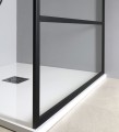 Sapho Gelco Cure Black 80x200 cm Walk-in zuhanyfal