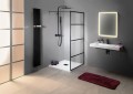 Sapho Gelco Cure Black 100x200 cm Walk-in zuhanyfal