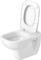 Duravit D-Code COMPACT WC ülőke, normál záródású, nemesacél zsanérral