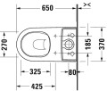 Duravit D-Neo Rimless - perem nélküli monoblokk WC + oldalsó vízbekötésű tartály SZETT