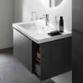 Duravit D-Neo 80x48 cm aszimmetrikus bútorba építhető vagy falra szerelhető mosdó