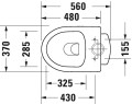 Duravit Durastyle No.1 Rimless - perem nélküli álló WC, alsó kifolyású, mélyöblítésű