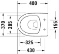 Duravit Durastyle No.1 Rimless - perem nélküli álló WC, hátsó kifolyású, mélyöblítésű