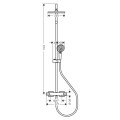 Hansgrohe Vernis Shape Showerpipe 230 1 jet zuhanyrendszer, termosztátos csapteleppel, króm