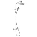 Hansgrohe Vernis Shape Showerpipe 230 1 jet zuhanyrendszer, termosztátos csapteleppel, króm