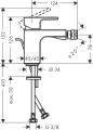 Hansgrohe Vernis Shape bidé csaptelep automata leeresztővel, matt fekete