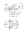 Grohe Eurosmart kádcsaptelep 33300003 új modell