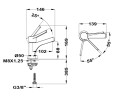 Mofém Pilar magas mosdócsaptelep, M méret, leeresztő nélkül 303312870C3