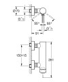 Grohe Essence 2023 zuhanycsaptelep, fekete 25252KF1