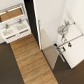 Ravak Walk-In Wall zuhanyfal 90 cm, fényes króm profillal