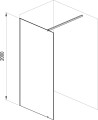 Ravak Walk-In Wall zuhanyfal 100 cm, fényes króm profillal