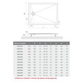 Roltechnik Marmo Neo Square 90x110 cm aszimmetrikus, szögletes, öntöttmárvány zuhanytálca