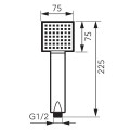 Ferro Squerto Black kézizuhany, króm S22BL-B