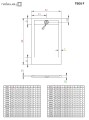 Radaway Teos F 100x90 szögletes, aszimmetrikus, lapos, műmárvány zuhanytálca, 4 színben válas