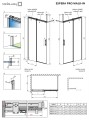 Radaway Espera Pro Walk In 120 zuhanyfal tolóajtóval, króm profillal, átlátszó üveggel