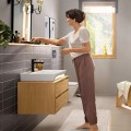 Hansgrohe Rebris E mosdócsaptelep 110 CoolStart, automata lefolyógarnitúrával, fekete