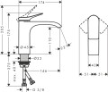 Hansgrohe Vivenis 110 mosdócsaptelep, fekete